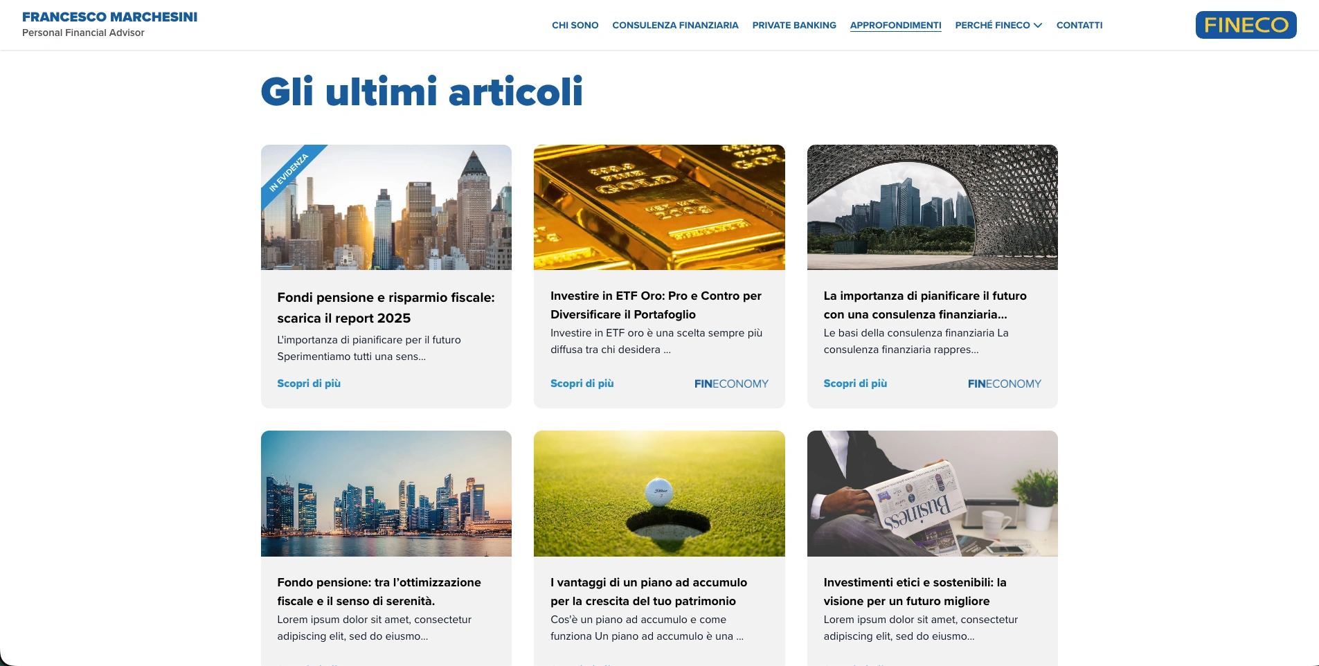 Screenshot Promobulls CMS Articoli di blog